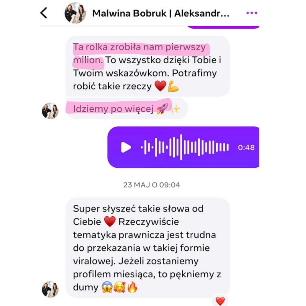 Screen: Aleksandra Ostrowska i Malwina Bobruk